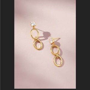 Anthropologie Crystal Link earrings - new!